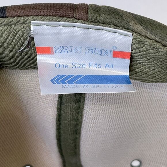 John Deere Vintage Trucker Hat Cap Insulated Foam McLean Implement Inc Camo NWOT - Picture 9 of 10